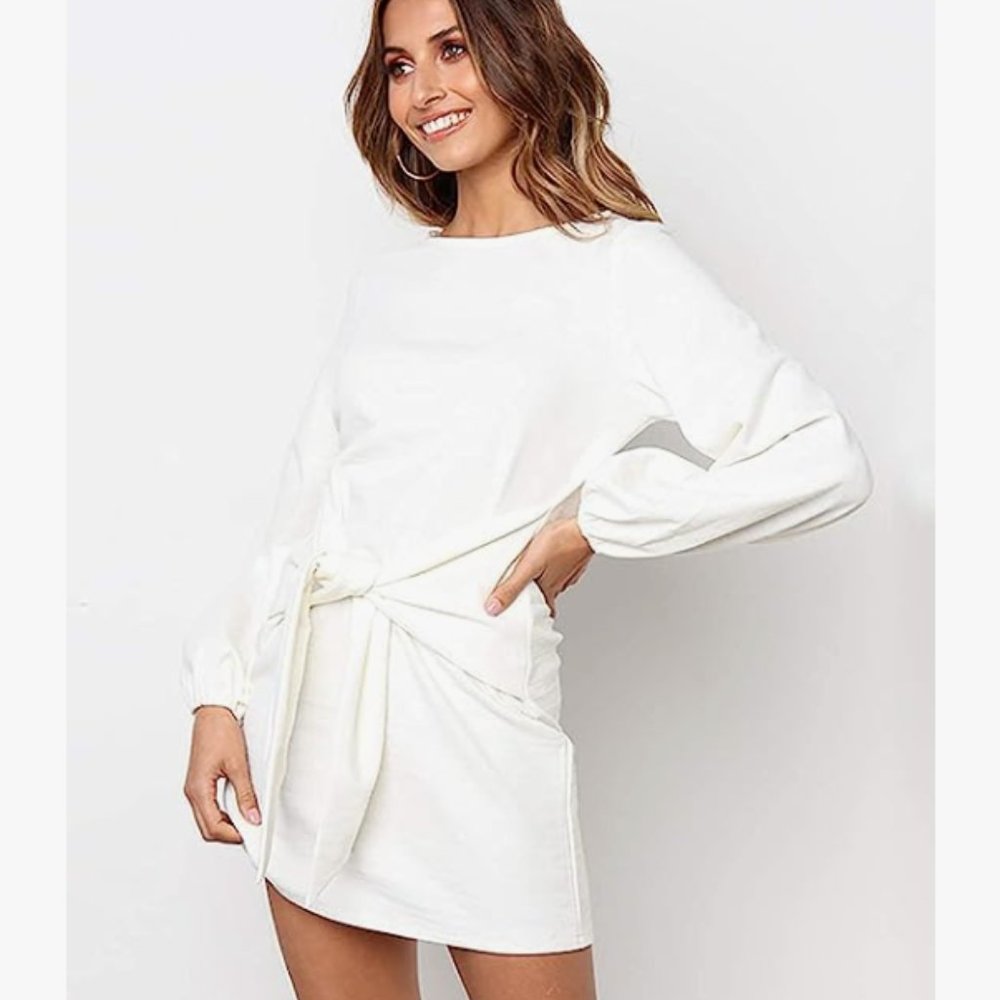 White long sleeve dress